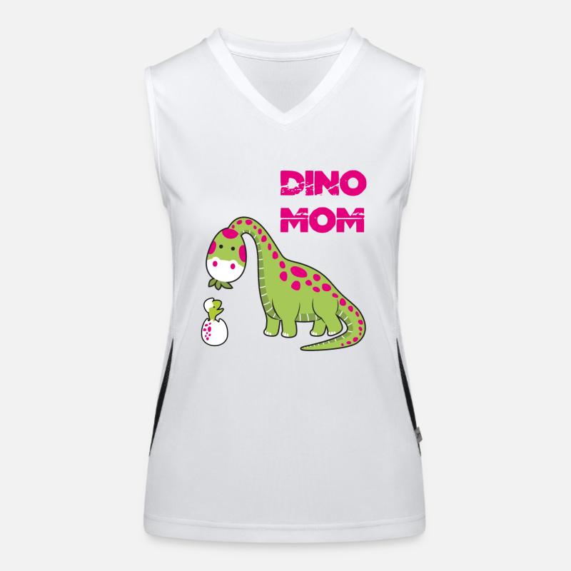 Dino Mutter Muttertag T-Shirt Mutter Tag Tee Funktionelles Kontrast-Tank Top für Frauen