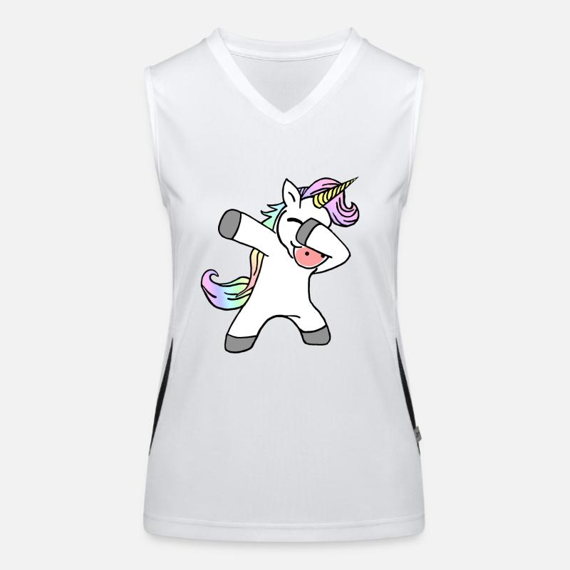 Dab Dance Dabbing Licorne Danse Licorne Débardeur respirant contrasté Femme