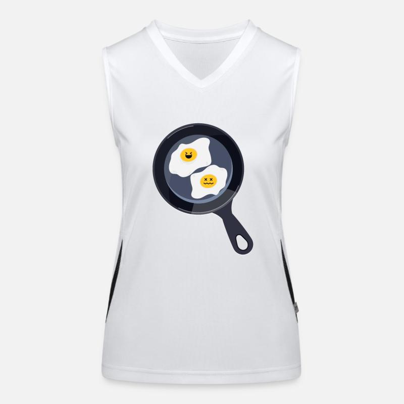 Fried eggs Women's Functional Contrast Tank Top
