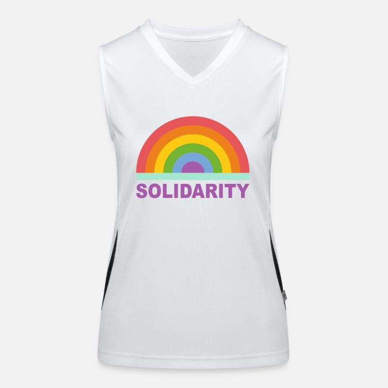 Solidarité arc-en-ciel Débardeur respirant contrasté Femme