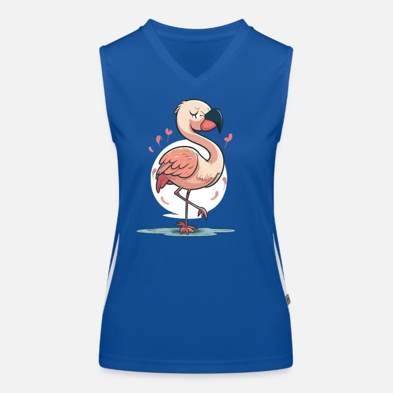 Flamingo-Spaß Funktionelles Kontrast-Tank Top für Frauen