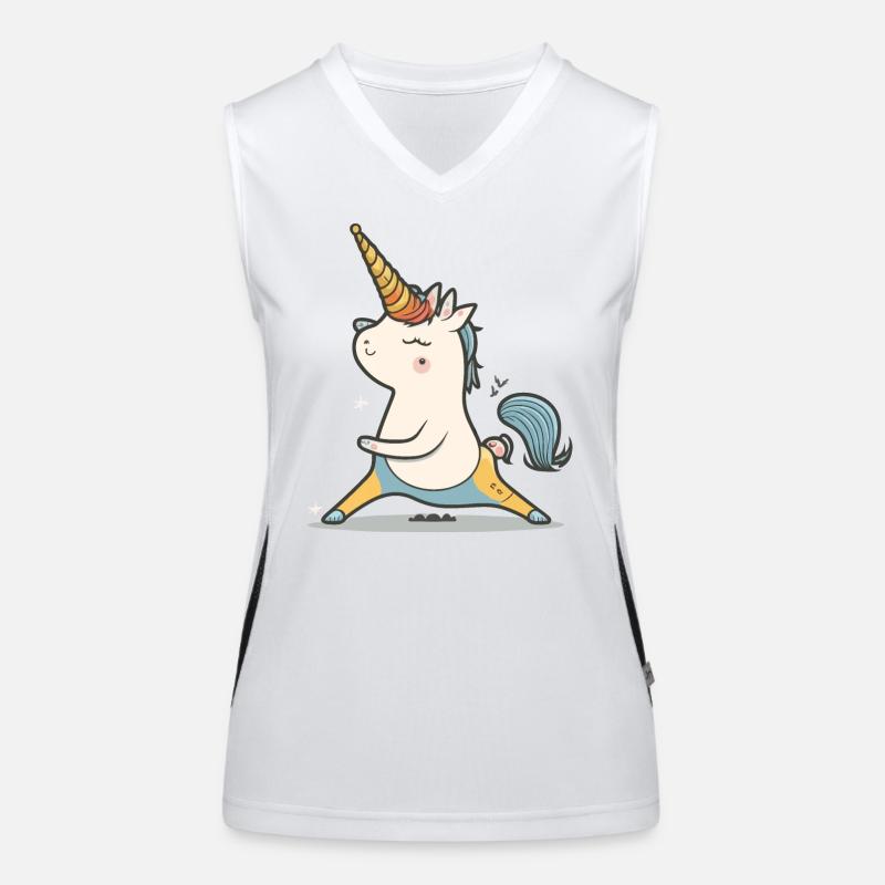 Zen-Einhorn Funktionelles Kontrast-Tank Top für Frauen
