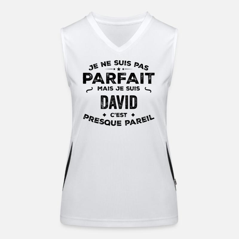 David – A First Name, a Funny and Proud Legend Women's Functional Contrast Tank Top