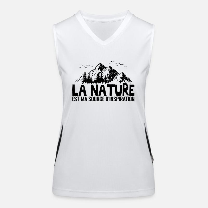 La nature est ma source d'inspiration Débardeur respirant contrasté Femme