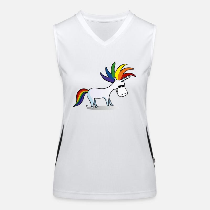 Punk Einhorn Funktionelles Kontrast-Tank Top für Frauen