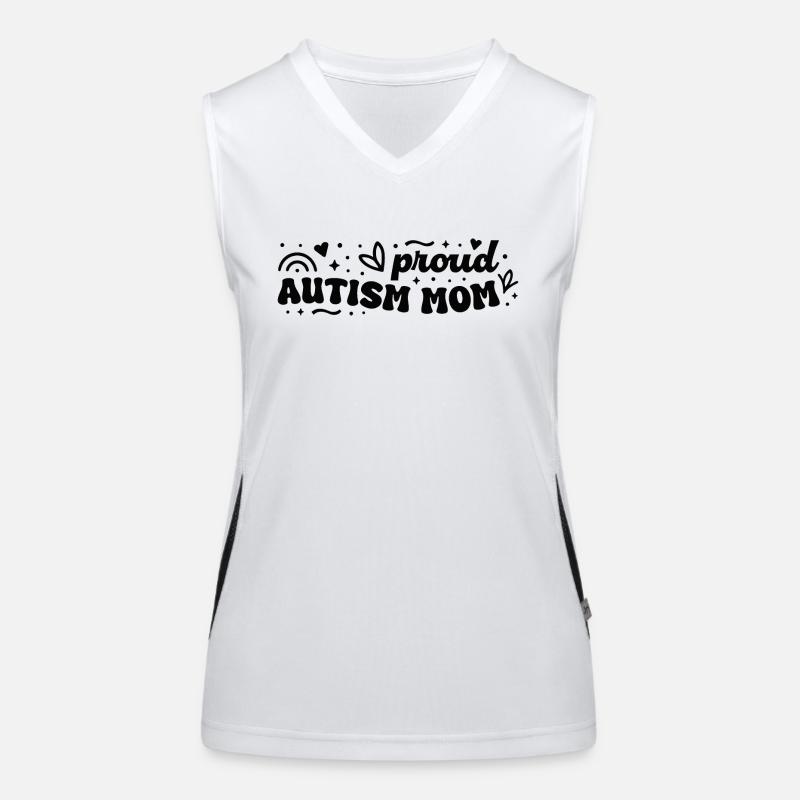 Mutter mit Autismus Funktionelles Kontrast-Tank Top für Frauen