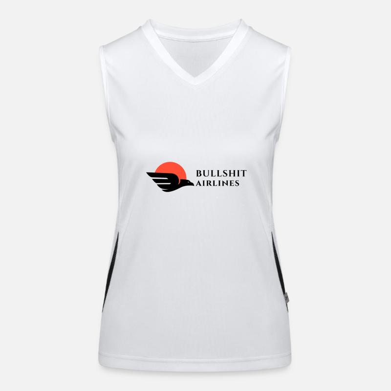 Bullshit Airlines black red Women's Functional Contrast Tank Top