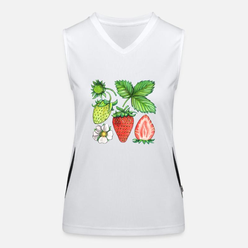 Strawberries Women's Functional Contrast Tank Top