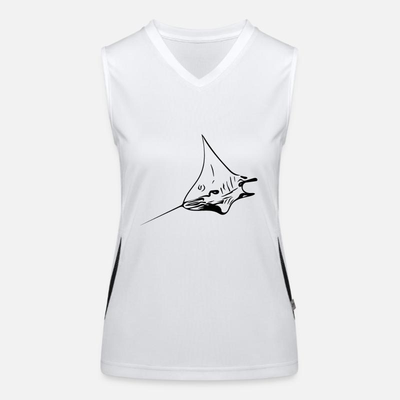 Eleganter Mantarochen im Flug Funktionelles Kontrast-Tank Top für Frauen