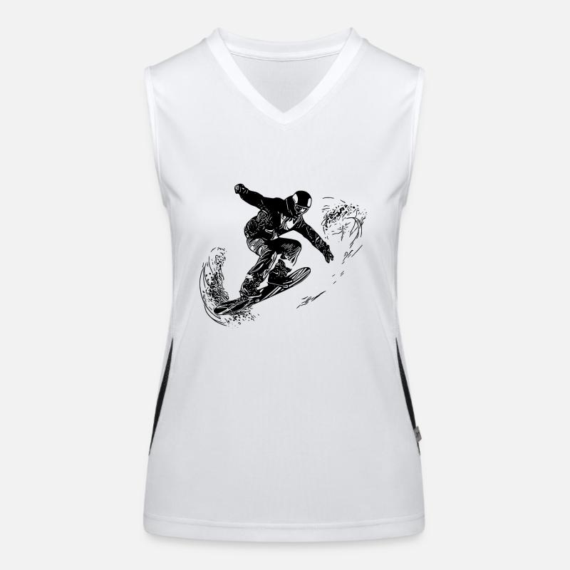 Snowboard Jump Style Elegant Snowboarding Move Débardeur respirant contrasté Femme