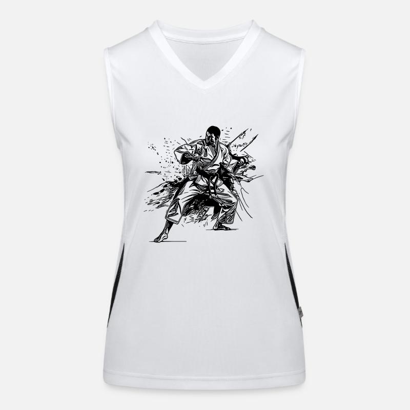 Tattoo Karate Style Sparring Partner Kampf Technik Funktionelles Kontrast-Tank Top für Frauen
