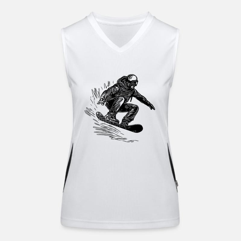 Snowboarding Jump Style Krasser Snowboard Move Débardeur respirant contrasté Femme