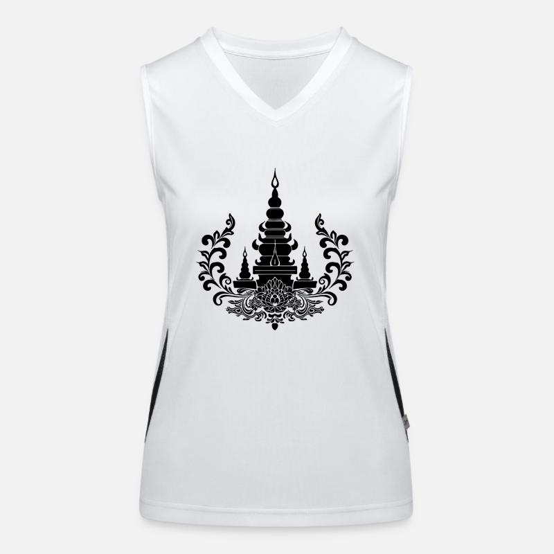 Symbole de la nature du complexe de temples de Thaïlande Débardeur respirant contrasté Femme