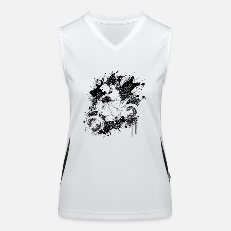 Motorrad Geländefahrt Splash Style Funktionelles Kontrast-Tank Top für Frauen