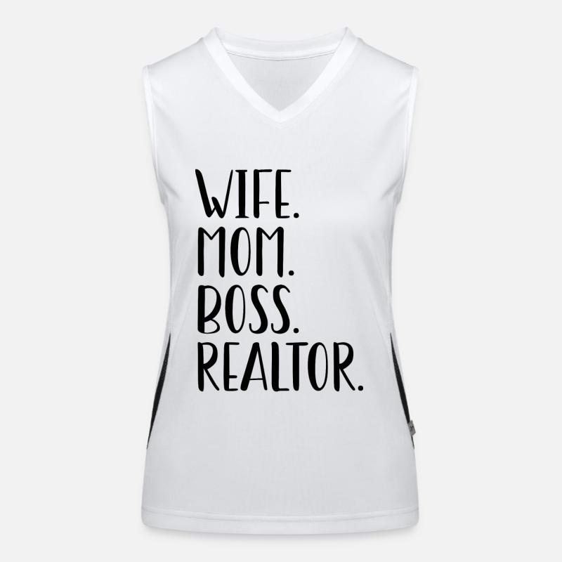 Ehefrau Mama Makler Muttertagsgeschenk Funktionelles Kontrast-Tank Top für Frauen