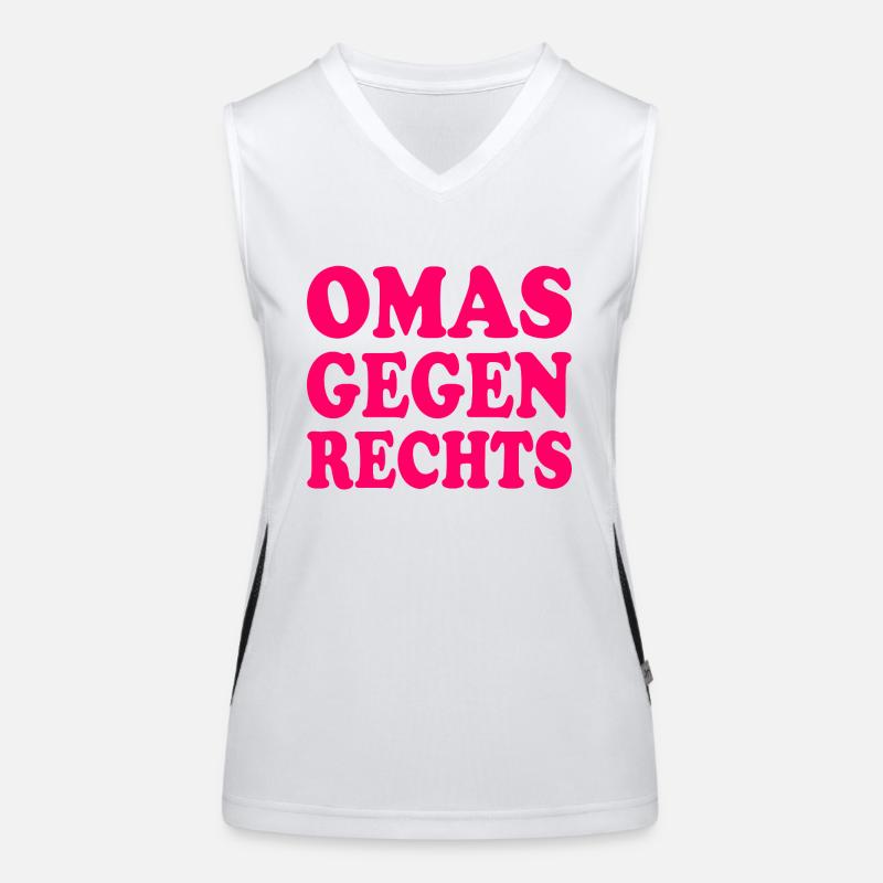 Omas gegen rechts Funktionelles Kontrast-Tank Top für Frauen