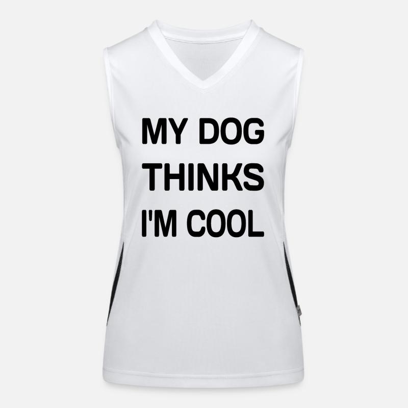 Mon chien pense que je suis cool Débardeur respirant contrasté Femme