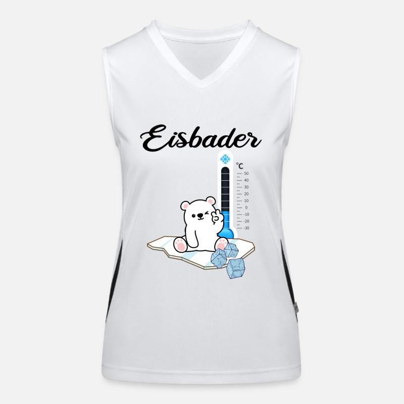 Eisbader "Winterschwimmer Eisbär" Eisbaden Funktionelles Kontrast-Tank Top für Frauen