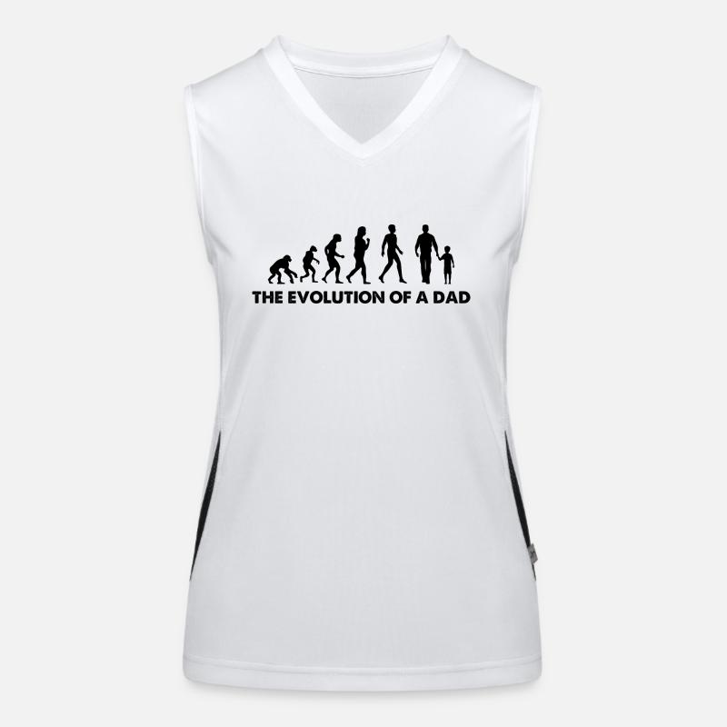 The Evolution Of A Dad Funktionelles Kontrast-Tank Top für Frauen