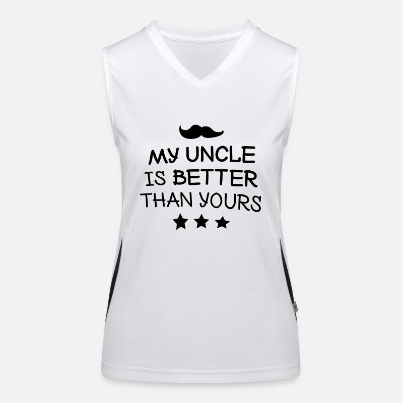 My uncle is better than yours - Women's Functional Contrast Tank Top - white/black