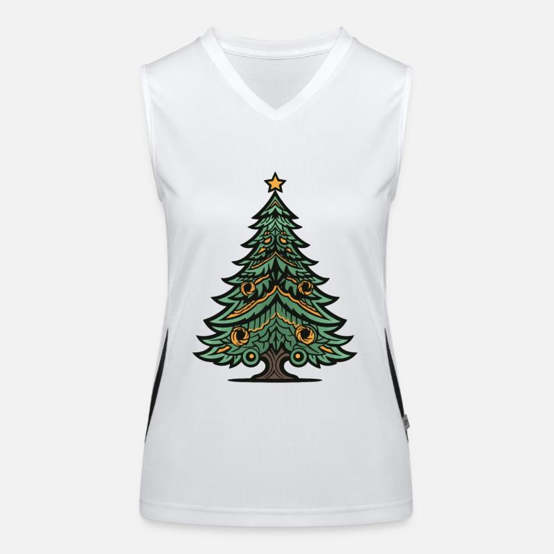 Arbre de Noël Noël Débardeur respirant contrasté Femme
