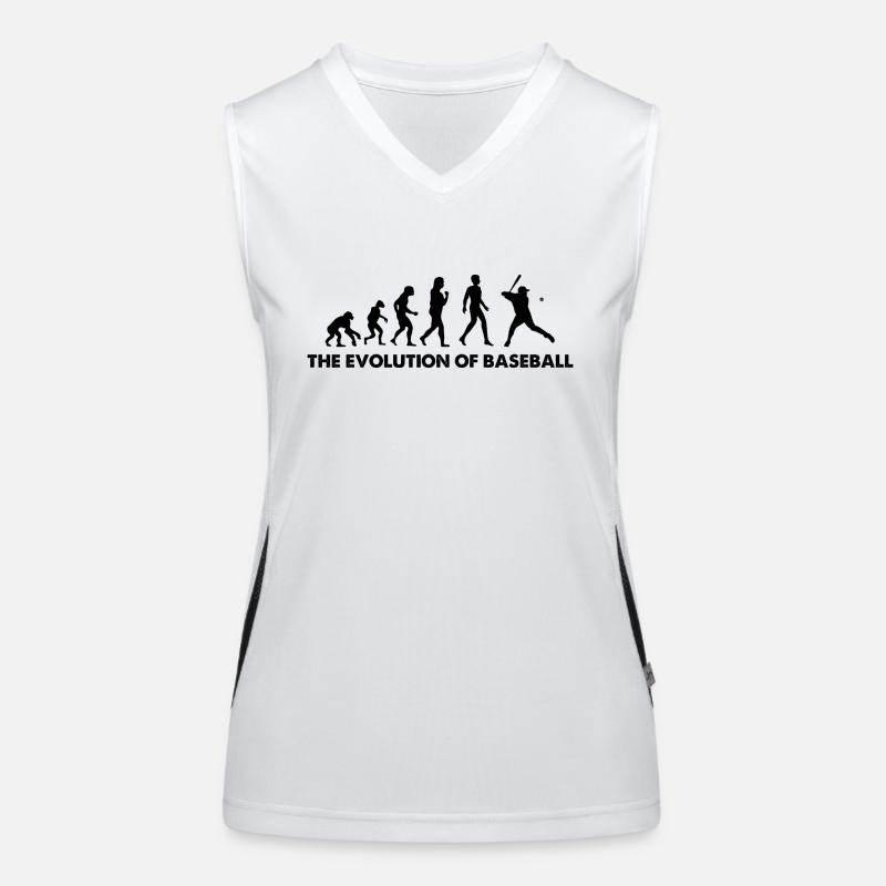 The Evolution Of Baseball Funktionelles Kontrast-Tank Top für Frauen