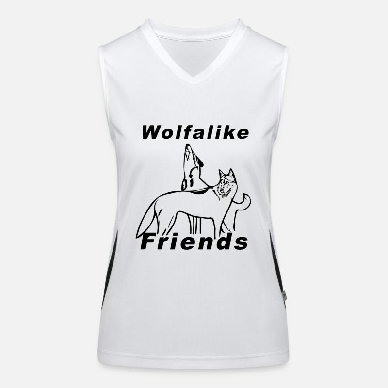 Wolfalike Logo Débardeur respirant contrasté Femme