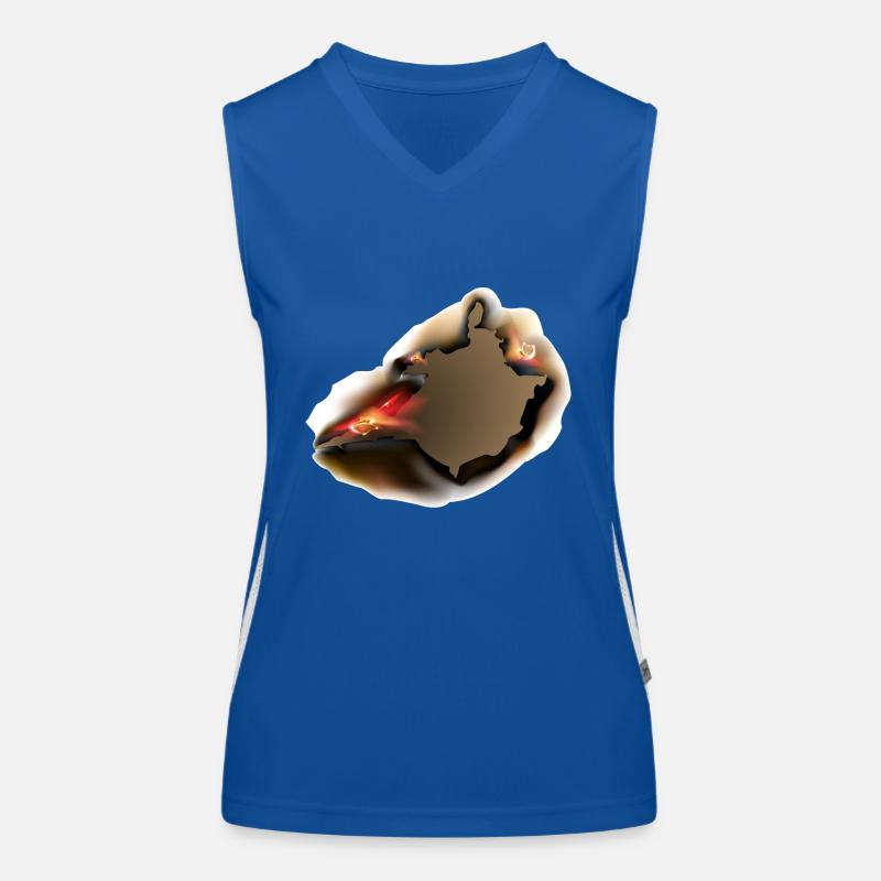 Trou de feu Débardeur respirant contrasté Femme