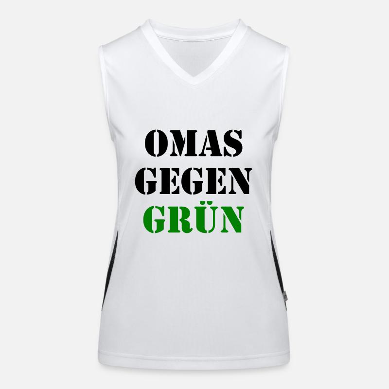 Omas gegen grün Funktionelles Kontrast-Tank Top für Frauen