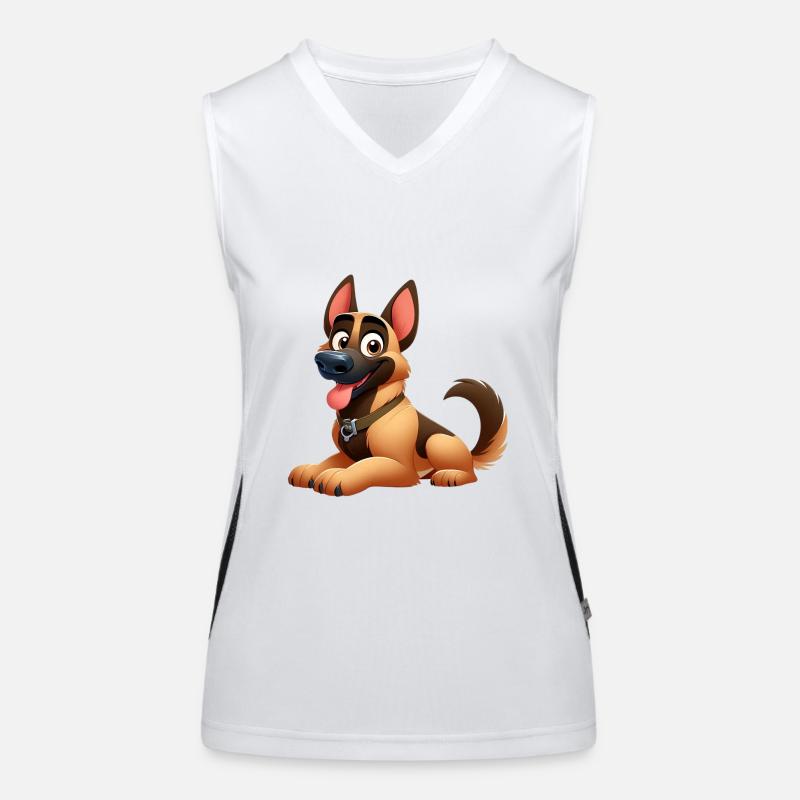 Deutscher Schäferhund 9 Funktionelles Kontrast-Tank Top für Frauen