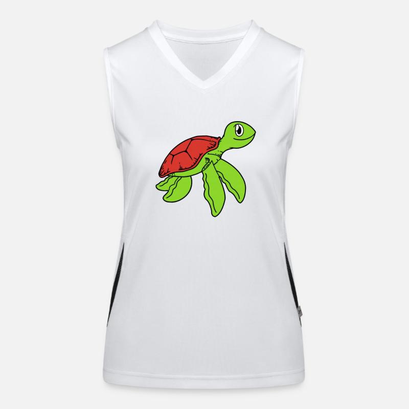 Turtle Cute Women's Functional Contrast Tank Top