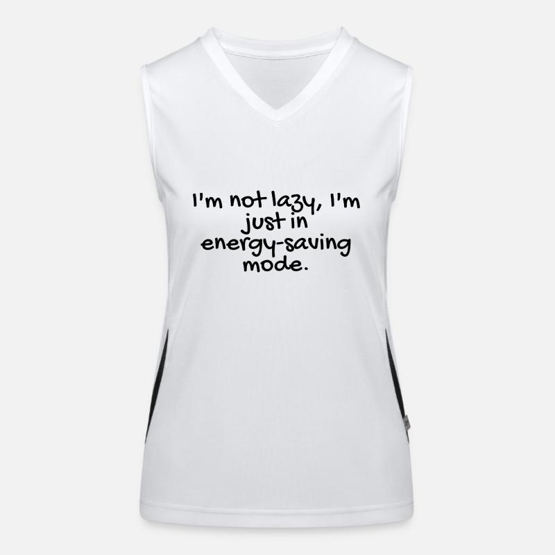 not lazy, but efficient Funktionelles Kontrast-Tank Top für Frauen