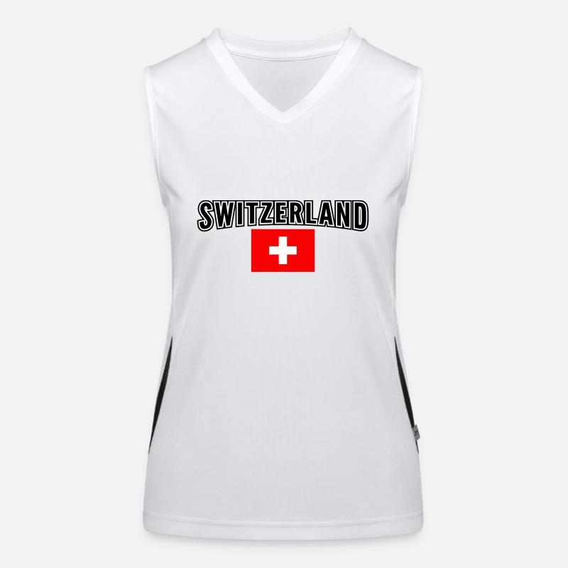 Schweiz Funktionelles Kontrast-Tank Top für Frauen