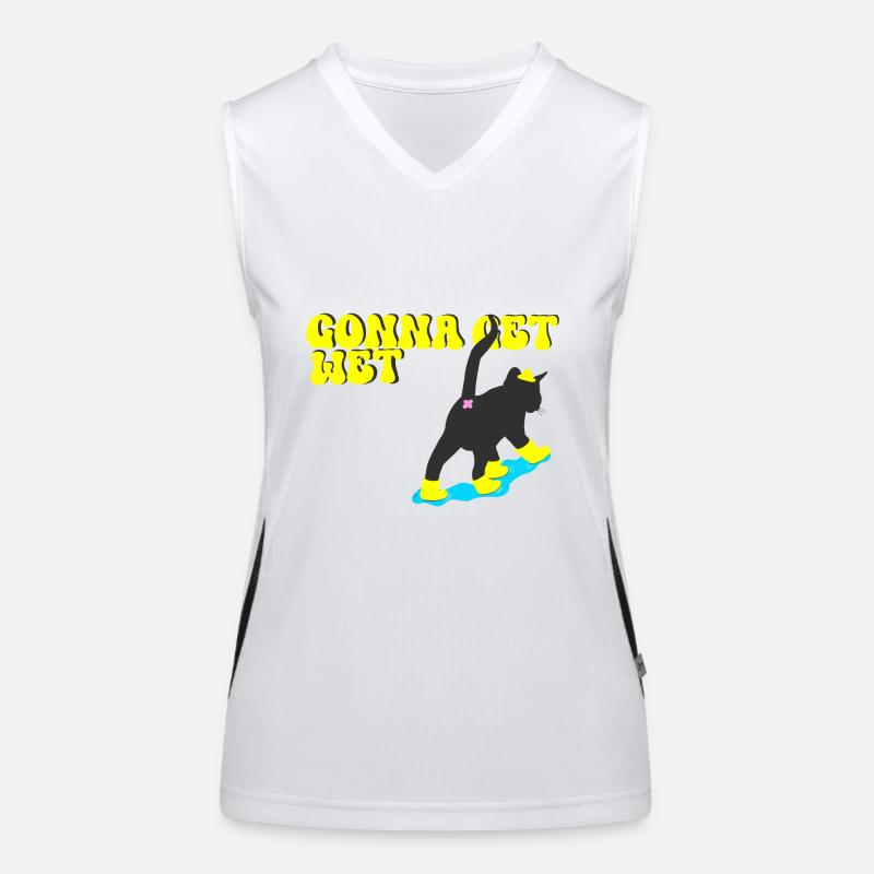 Lass uns nass werden Funktionelles Kontrast-Tank Top für Frauen