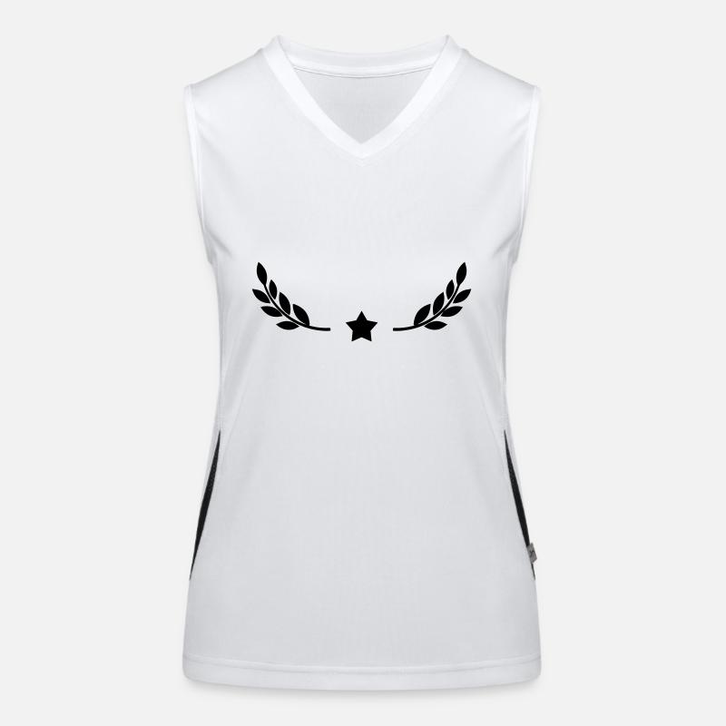 Stern mit Lorbeerkranz Design Funktionelles Kontrast-Tank Top für Frauen