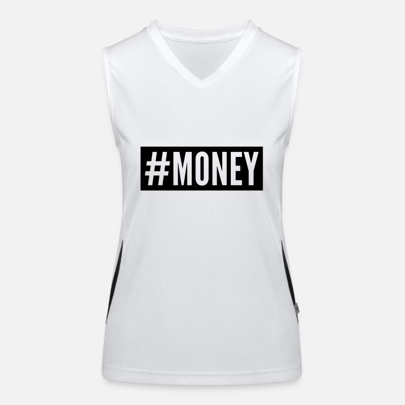 Argent Débardeur respirant contrasté Femme