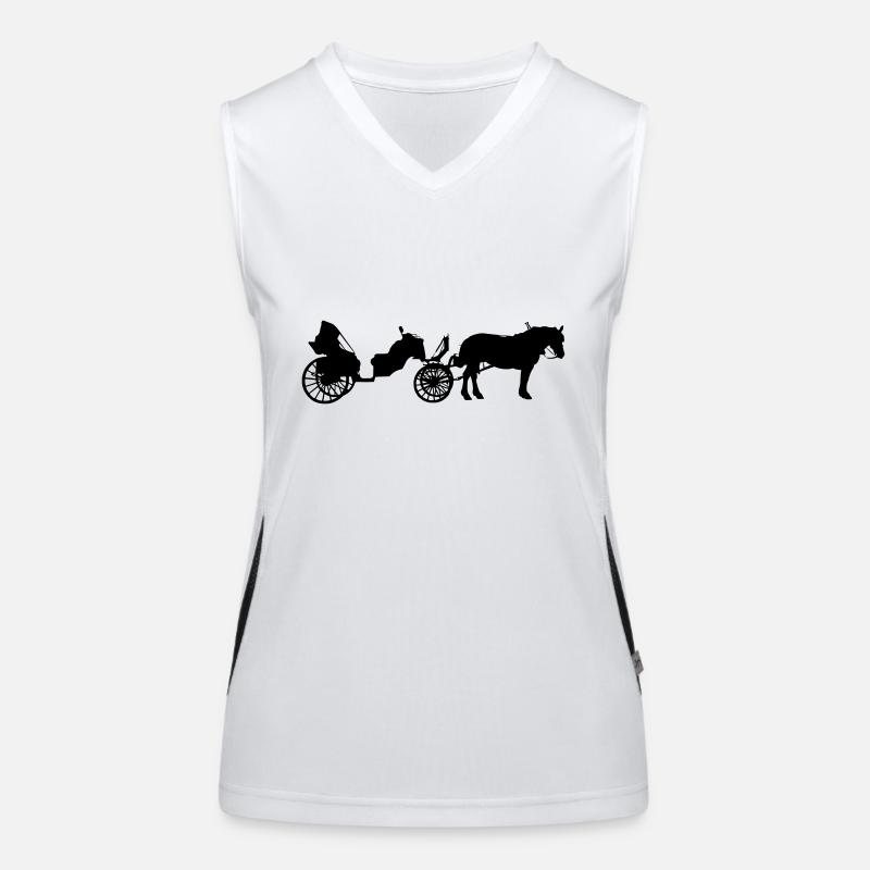 Calèche à cheval Débardeur respirant contrasté Femme