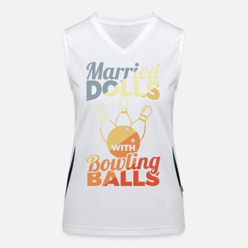 Bowling Mädchen Funktionelles Kontrast-Tank Top für Frauen