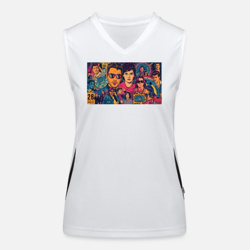 Pop-Symbole Funktionelles Kontrast-Tank Top für Frauen