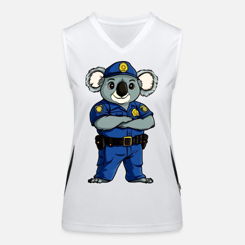 Policier Koala / Koala Bear Débardeur respirant contrasté Femme