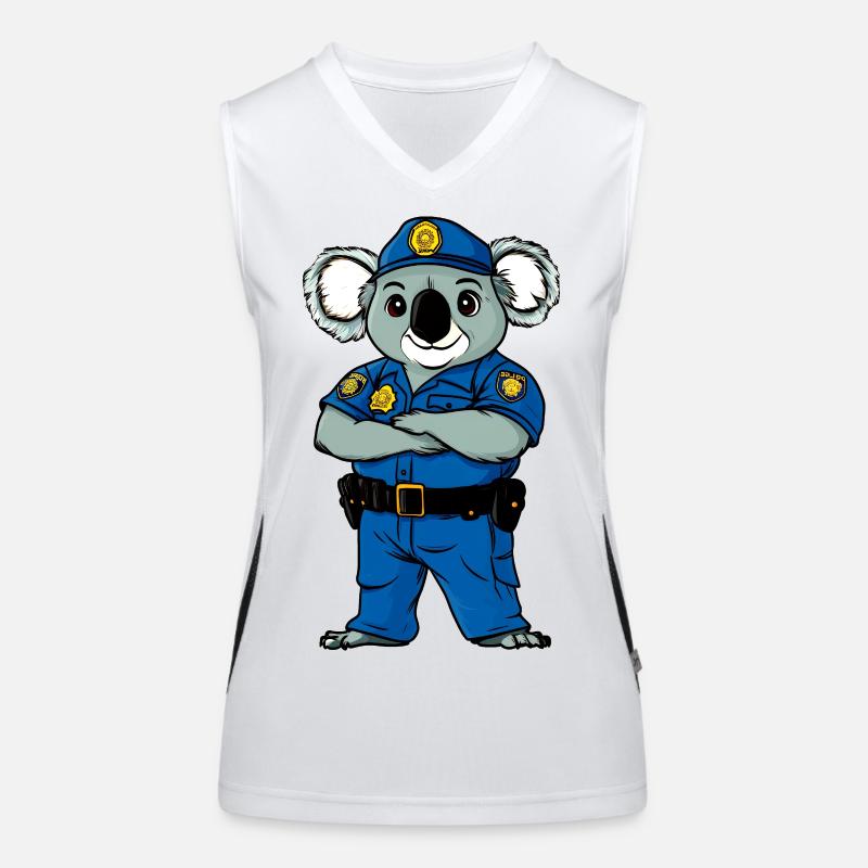 Koalas Polizei Funktionelles Kontrast-Tank Top für Frauen