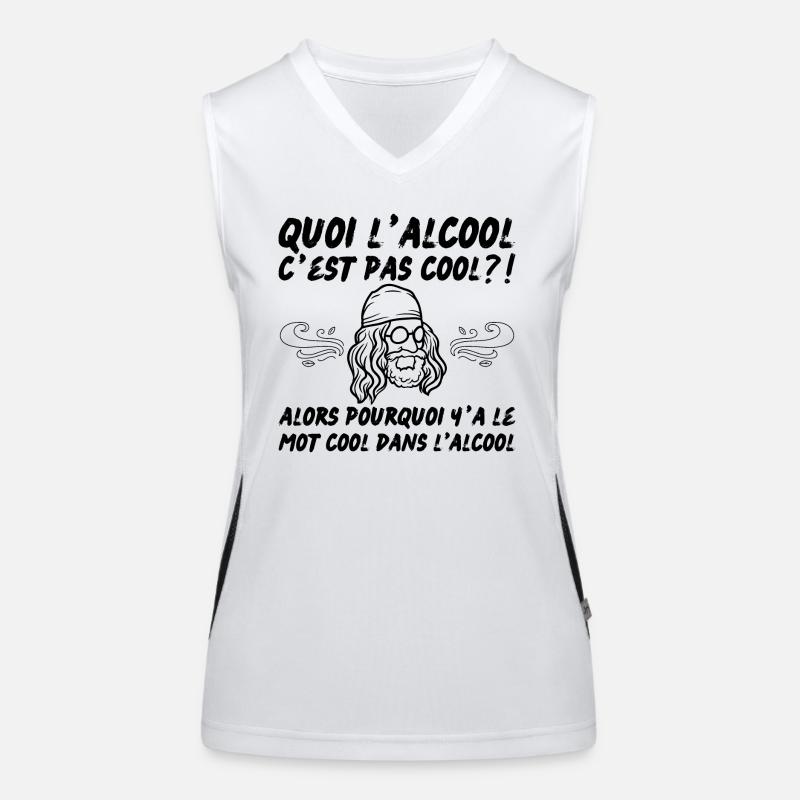 quoi l’alcool c’est pas cool Débardeur respirant contrasté Femme