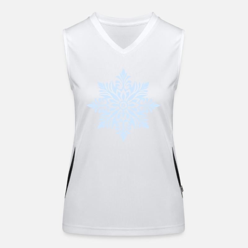 Flocon De Neige, Hiver, Flocon De Neige, Étoile, Modèle, Glace Débardeur respirant contrasté Femme
