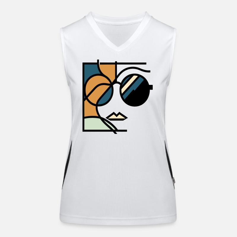 Retro Chic 70er Sonnenbrille Funktionelles Kontrast-Tank Top für Frauen