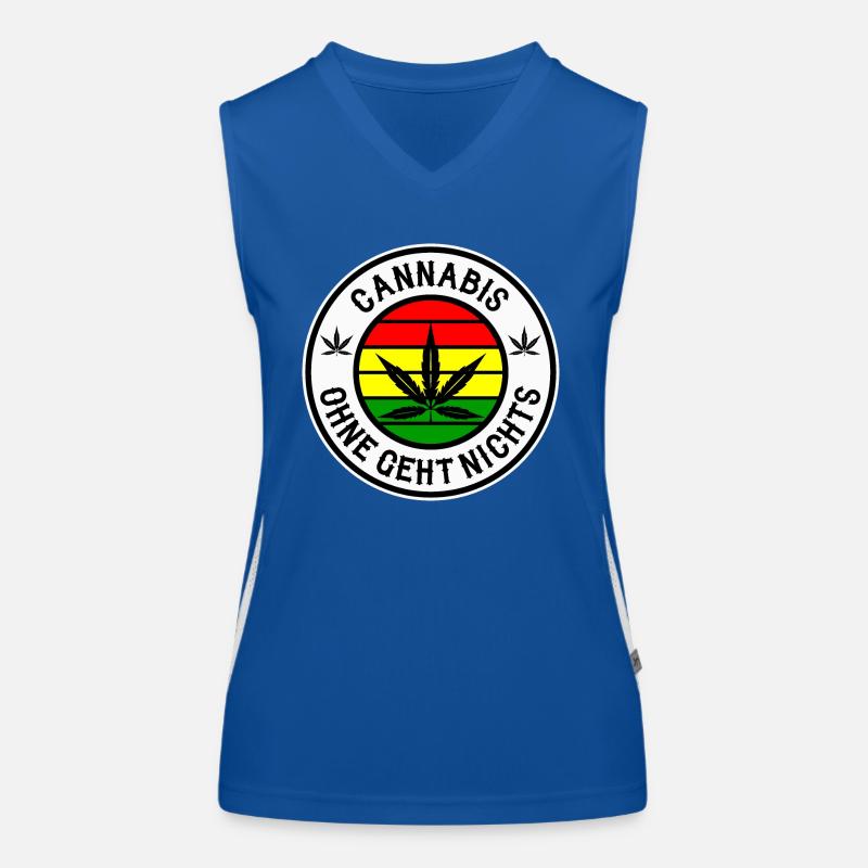 Cannabis Funktionelles Kontrast-Tank Top für Frauen
