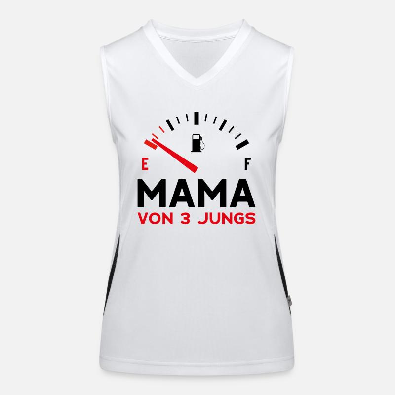 MAMA 3 SÖHNE MUTTERTAG MUTTER DREI JUNGEN Funktionelles Kontrast-Tank Top für Frauen