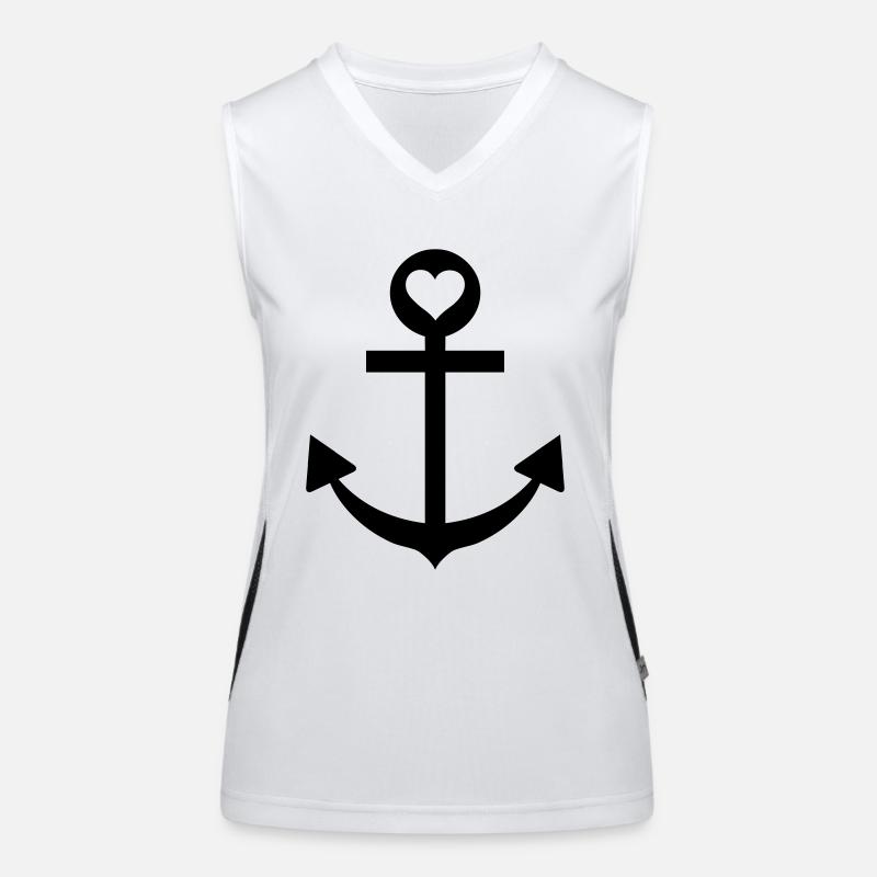 anchor captain star love Women's Functional Contrast Tank Top