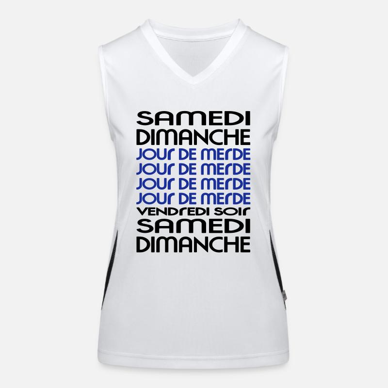 Week - Week - Shit Day (2c) Women's Functional Contrast Tank Top