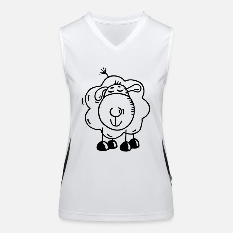Träumendes Schaf Funktionelles Kontrast-Tank Top für Frauen