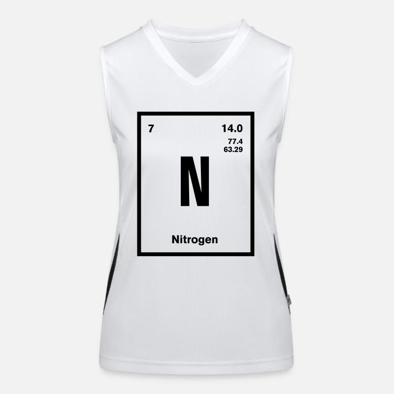 Stickstoff / Nitrogen Element im Periodensystem Funktionelles Kontrast-Tank Top für Frauen